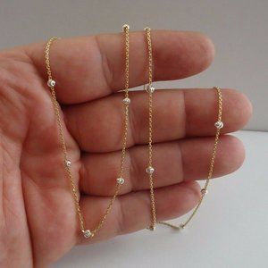14kt Italian w/ Silver 36" Necklace